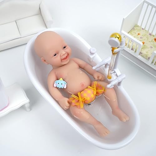 Miniatura 2 de Miaio Muñeca Reborn de silicona de 7 pulgadas mini muñecas realistas recién nacidas de silicona para aliviar el estrés para adultos hecha a mano con