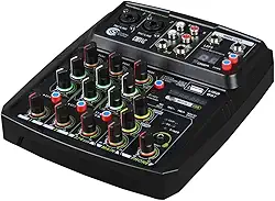 Custom Sound CMX4CC - Mesa de Som 4 Canais com Interface USB, Bluetooth e Efeitos - Preta