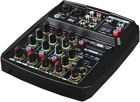 Custom Sound CMX4CC - Mesa de Som 4 Canais com Interface USB, Bluetooth e Efeitos - Preta