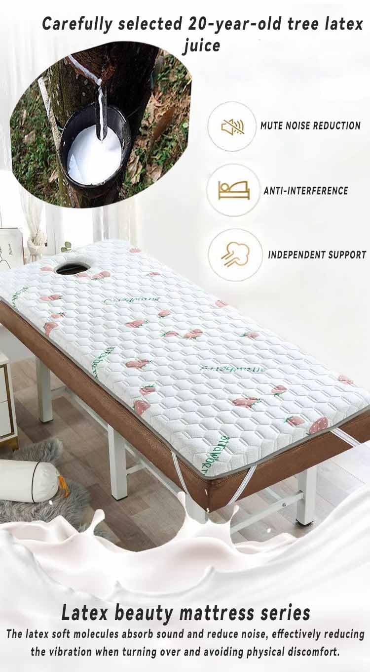Surmatelas Table de Massage avec Trou De Respiration,Surmatelas Carré/Rond/Tête Trapézoïdale,Matelas Lit De Beauté Rembourrage De Lit Spa Matelas À Mémoire Massage(Color:C,Size:80x190cm)