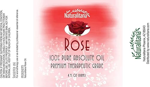 Miniatura 2 de Aceite esencial de rosa pura de 4 onzas, aromaterapia, sin adulterar, grado terapéutico, probado por GCMS