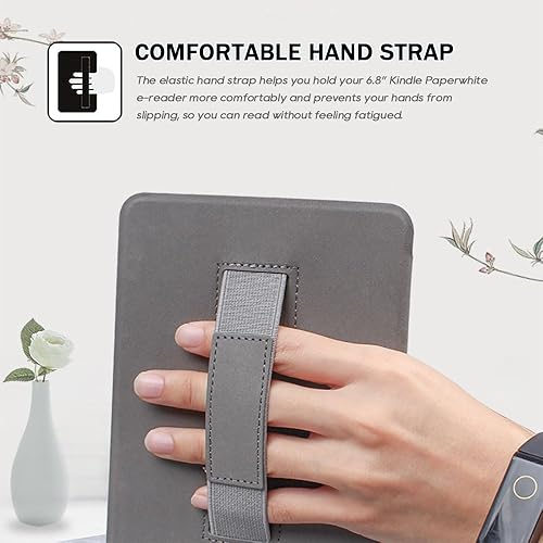 Miniatura 8 de SCSVPN Funda para Kindle Paperwhite de 6.8" 11 generación-2021 y Kindle Paperwhite Signature Edition - Funda inteligente de piel sintética duradera