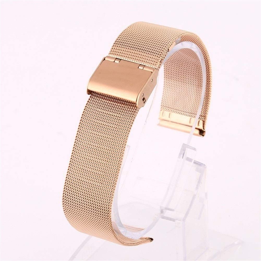 Bracelet en Acier Inoxydable de Montre Bracelet en métal Universel 12 mm 14 mm 16 mm 18 mm 20 mm 22 mm 24 mm