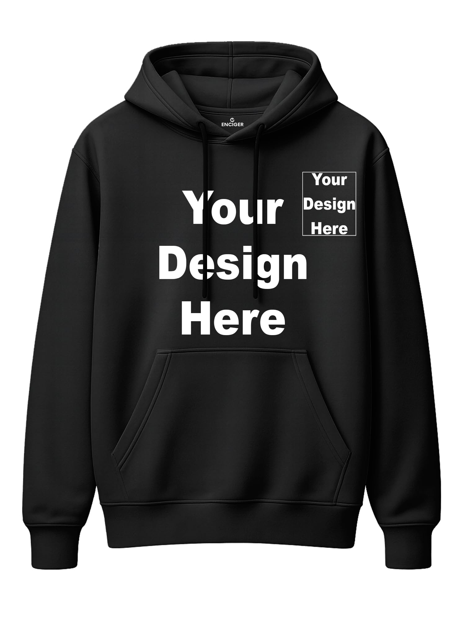 Unisex Customized Hoodie | Create Your Own Design Printed Sweatshirt | Personalized Premium Cotton Fleece Pullover with Hood & Pocket for Men and Women-image-25