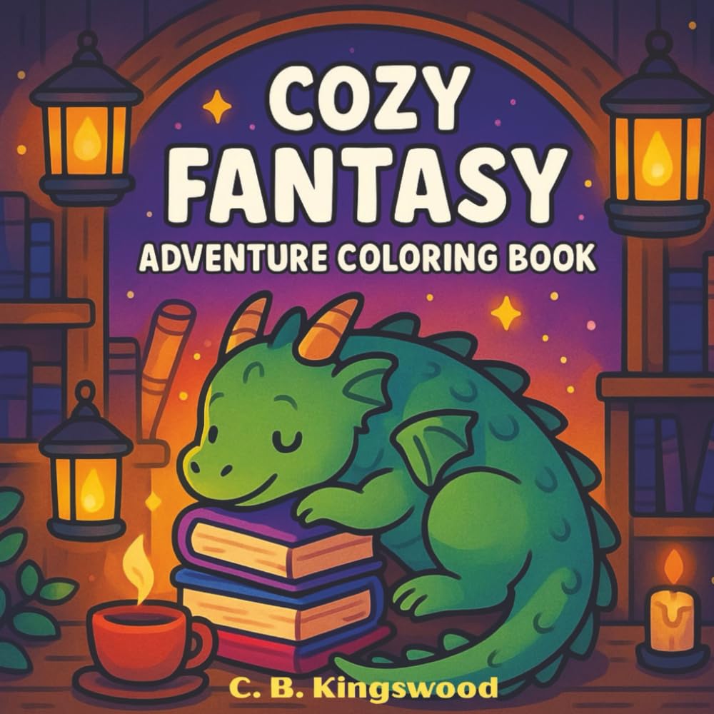 Cozy Fantasy Adventure Coloring Book: A Soothing Fantasy Quest for Adults and Teens