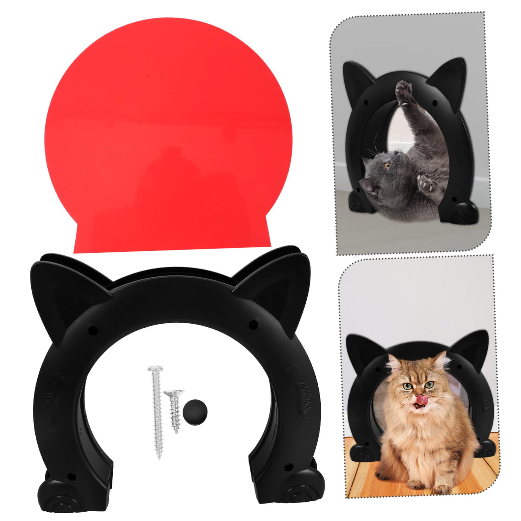 SHINEOFI Mittelgroße Katzentür aus Langlebigem Kunststoff Einfache Installation Sicherer Zugang für Katzen und Kleine Haustiere Vielseitig Einsetzbar für Innenbereiche Leicht zu Reinigen