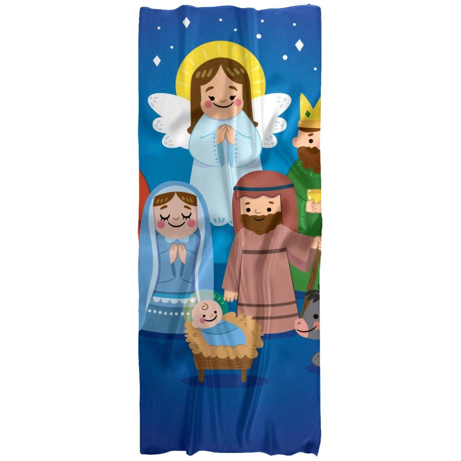 Unisex Multicolor Scarf For Women Lightweight Spring Fall Winter Scarves Shawl Wraps Nativity Blue
