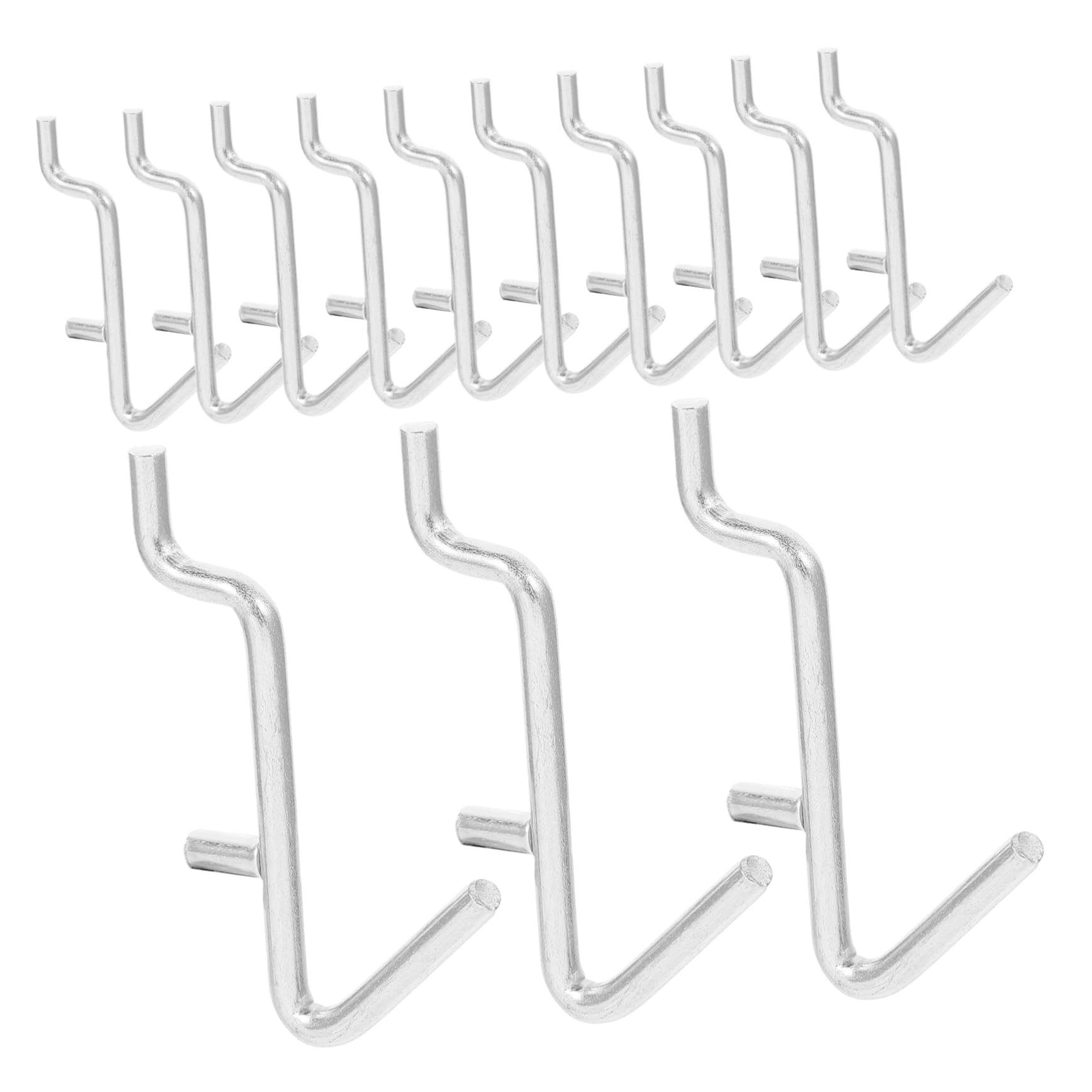 Ciieeo 20pcs Metal Pegboard Hooks for Tools Keys Heavy Duty Hangers for Organizing Easy to Install Lightweight for Home Shop Garage Storage