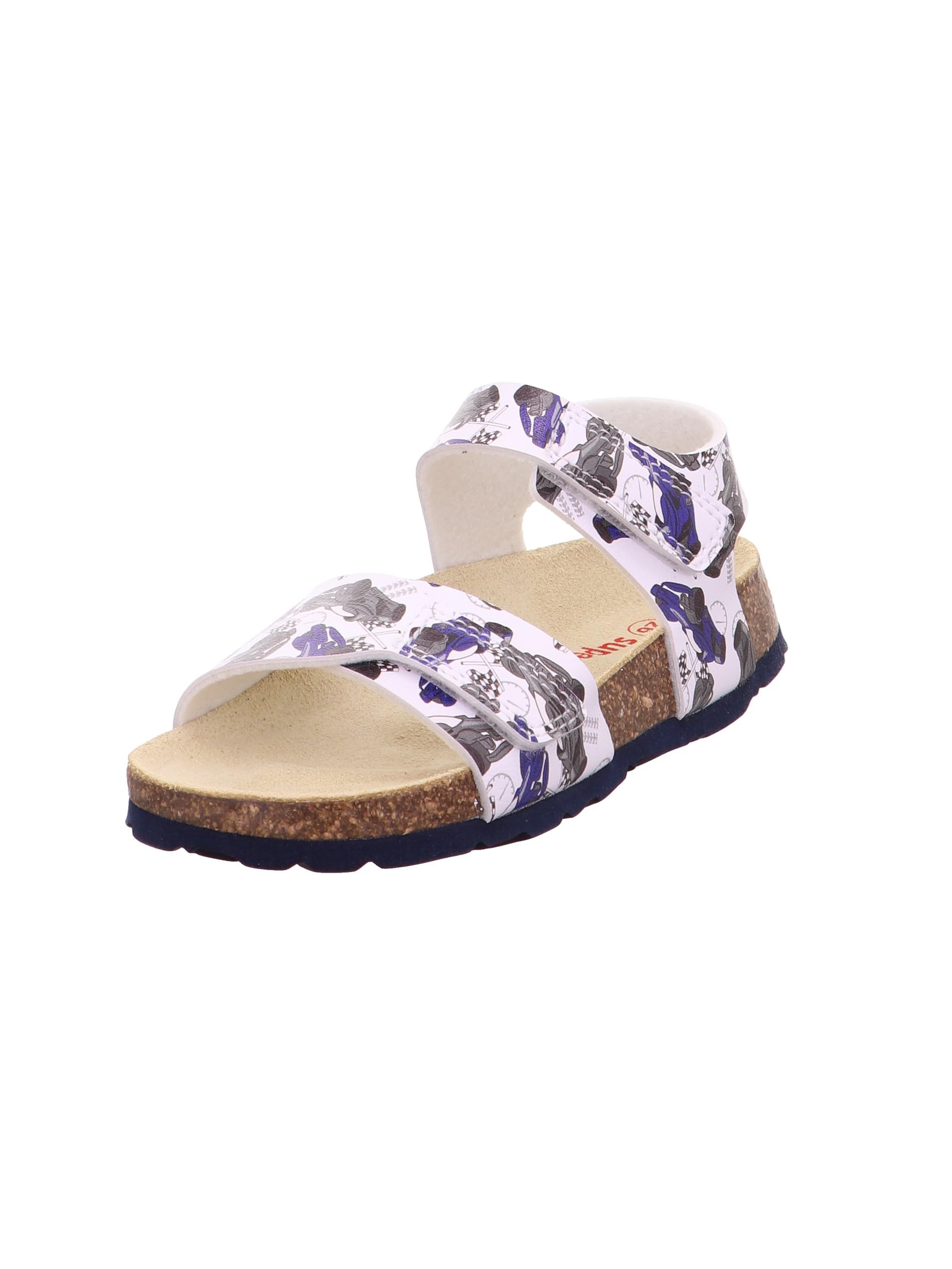 Superfit FUSSBETTPANTOFFEL, Sandal, WEISS/BLAU 1000,
