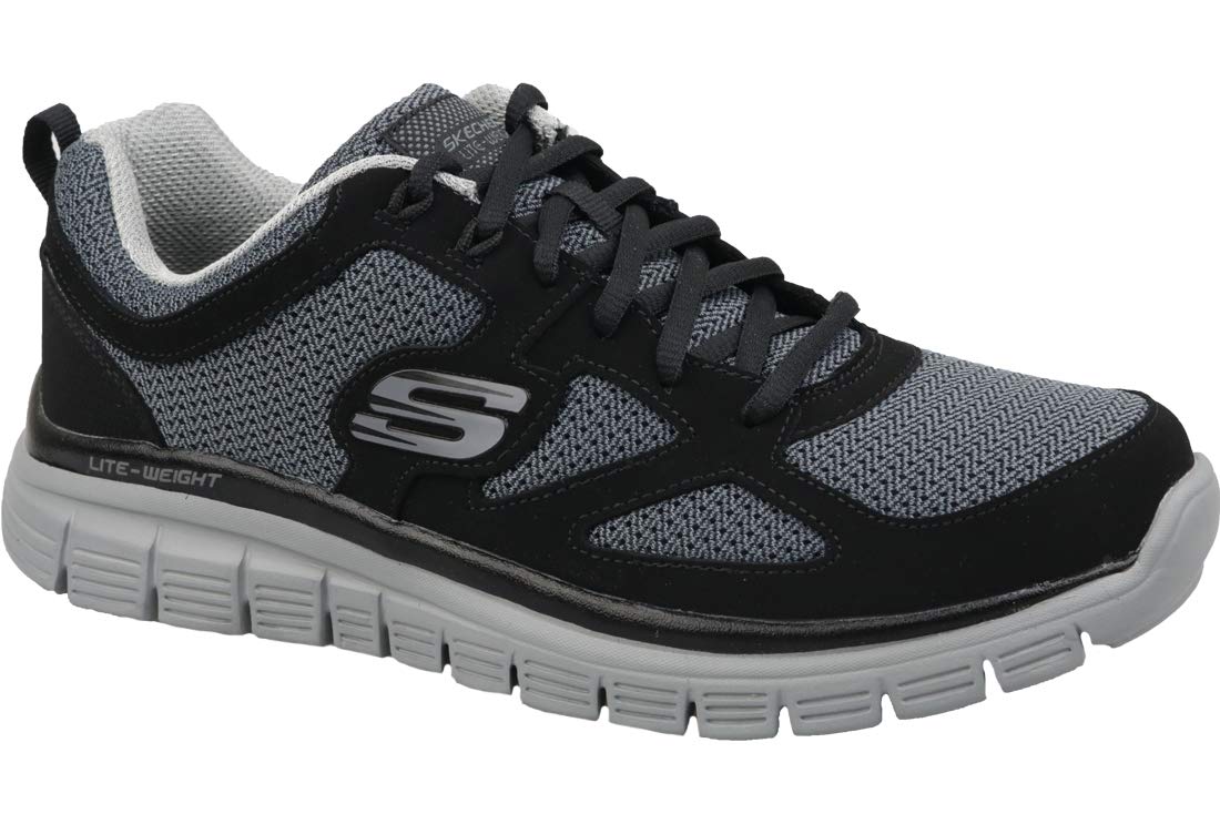 Skechers Burns Agoura, Men's Low-Top Sneakers, Black Grey, 7.5 UK