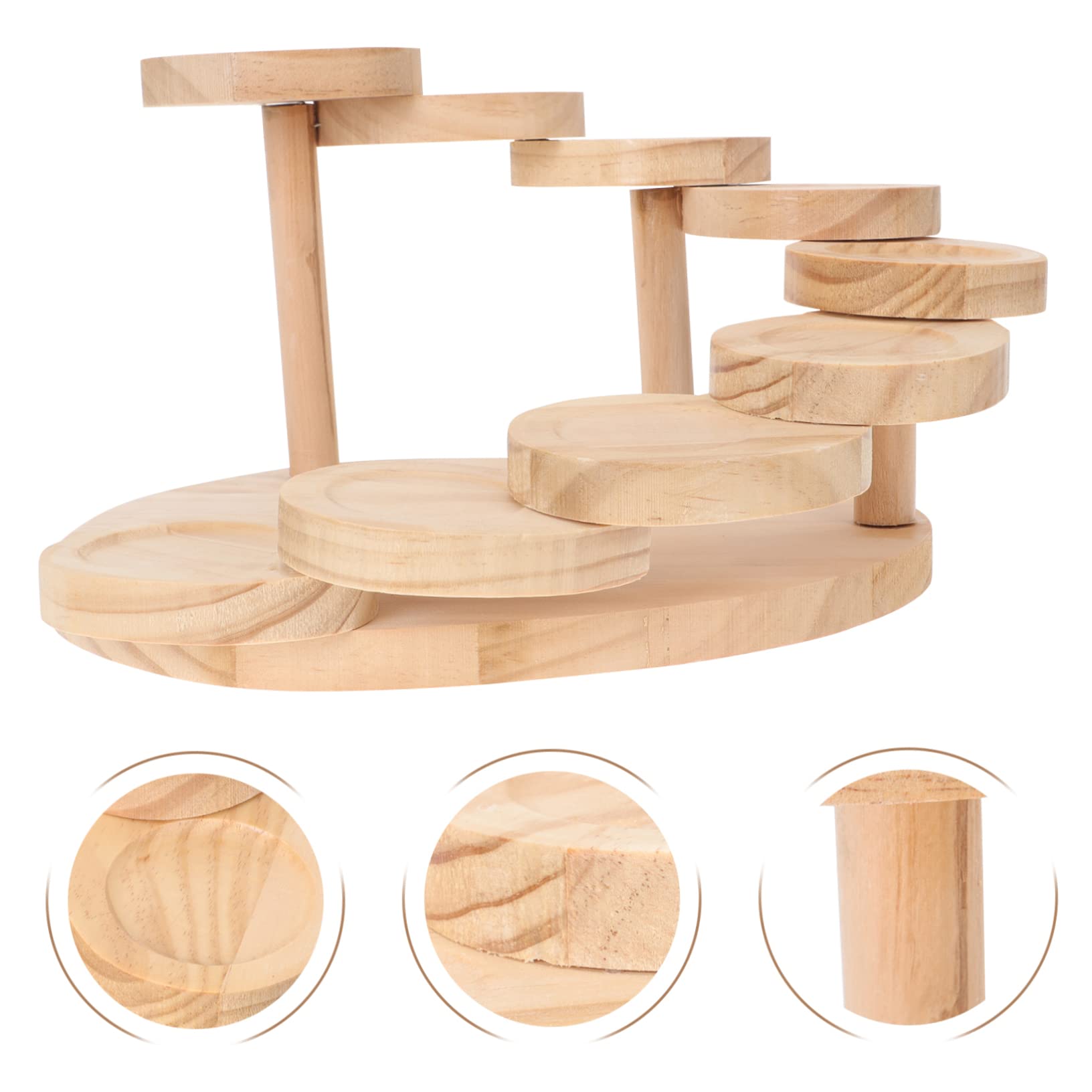 Ciieeo Alzatina per Torte in Legno Multi-strato Supporto per Muffin e Vasi, per Decorazioni Matrimonio e Ornamenti da Tavolo
