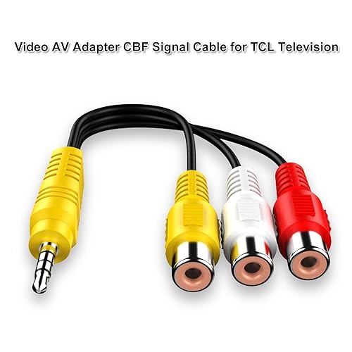 Miniatura 4 de Cable adaptador de componente AV de 0.138 in a 3 RCA, repuesto para TCL TV, adaptador de entrada 3 RCA a AV – 9.1 in/9 en 5 piezas