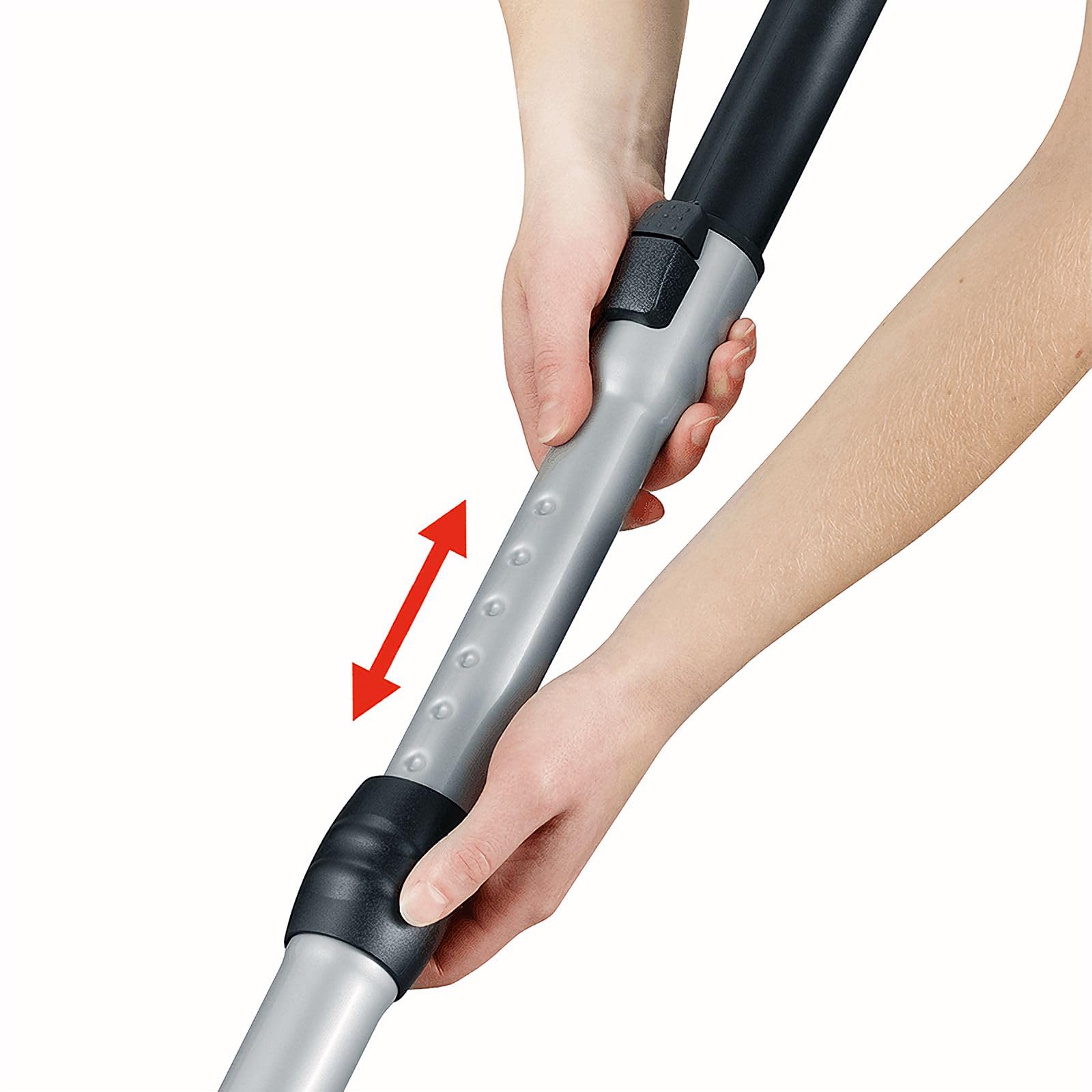 Severin Aspiradora con bolsa S'POWER, aspirador potente con prácticos accesorios, aspirador silencioso con ruedas de 360° para una gran movilidad, gris platino/granate, BC 7045