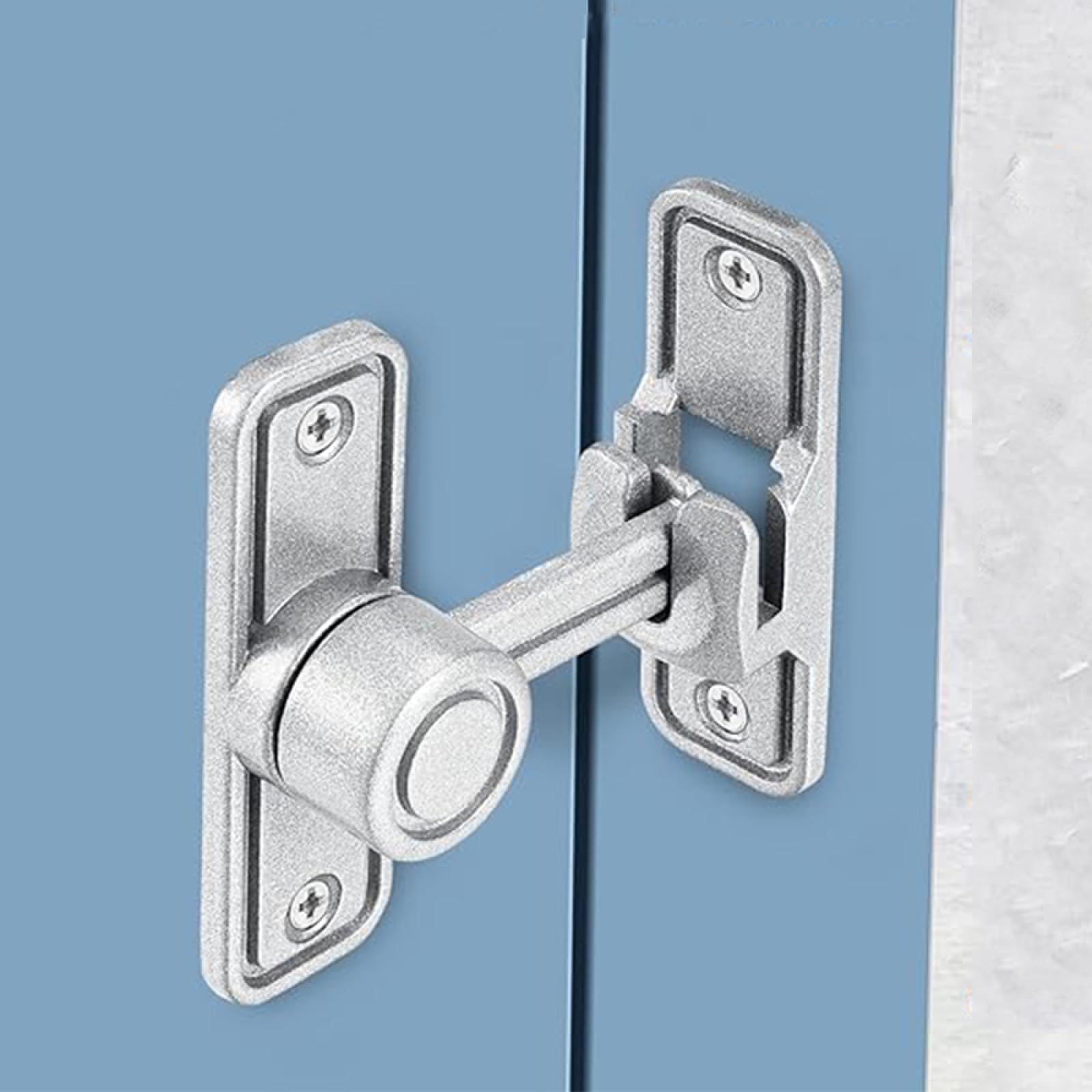 6 serrature ad angolo, in lega di zinco 90/180, serratura per porta scorrevole di sicurezza, serratura per porta scorrevole per bagno, giardino, camera da letto, armadio