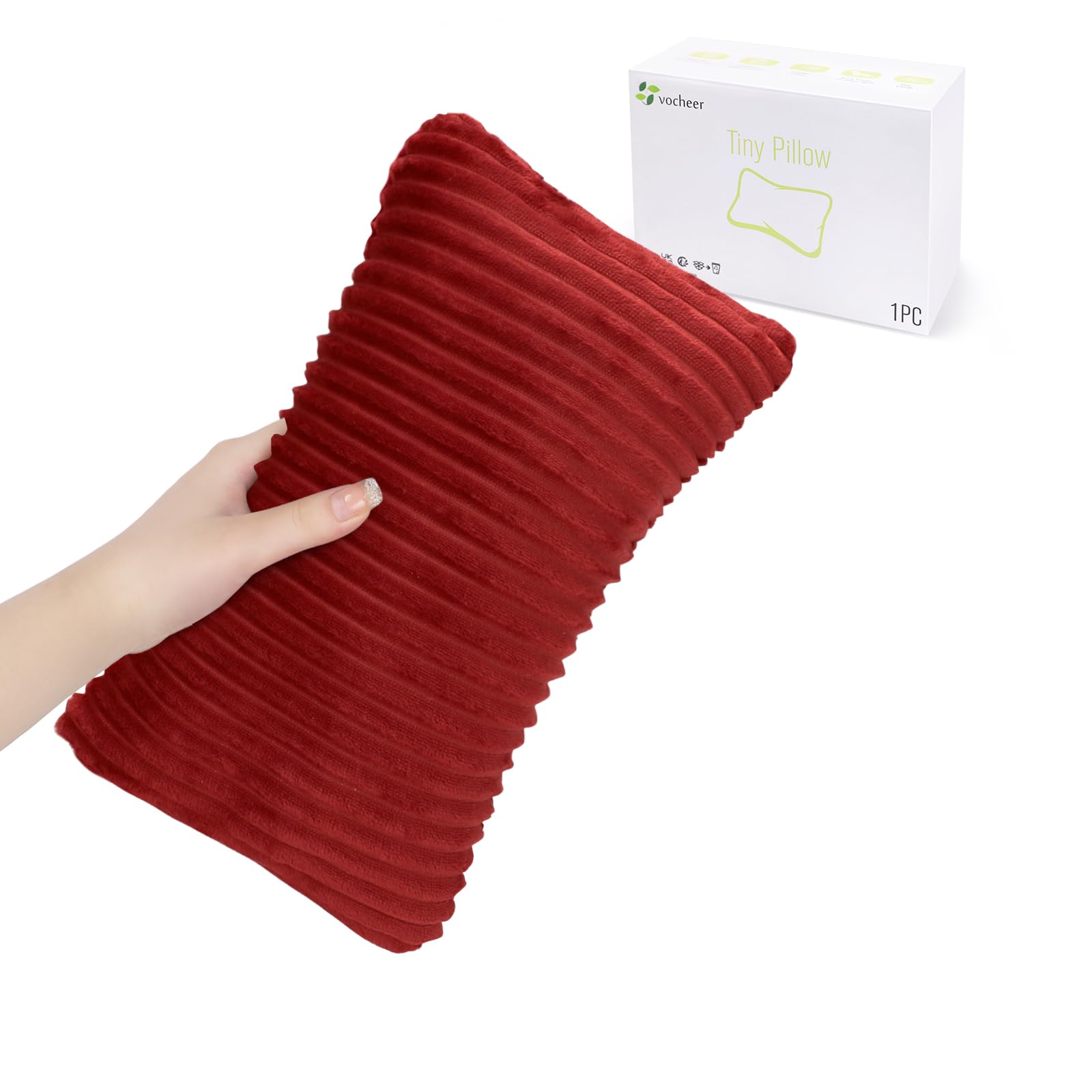 vocheer Small Pillow with Removable Cover, 28*17 cm Tiny Travel Pillow 1PC