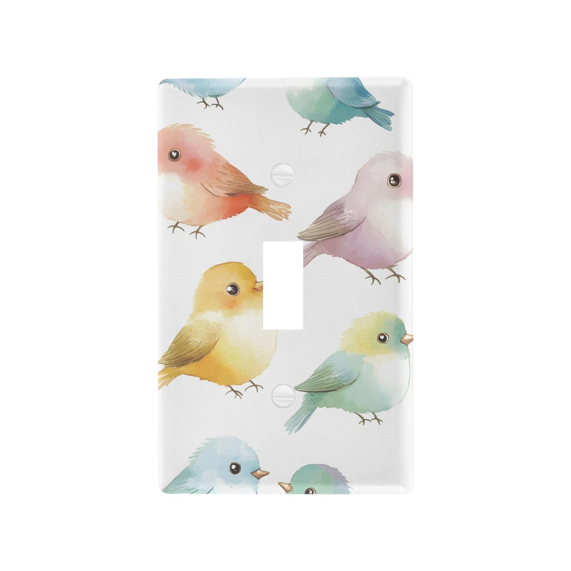 xigua Toggle Switch Wallplate Cartoon Birds Switch Wall Plate Cover,Decorative Outlet Cover Switch Cover for Home Office Bedroom 4.53