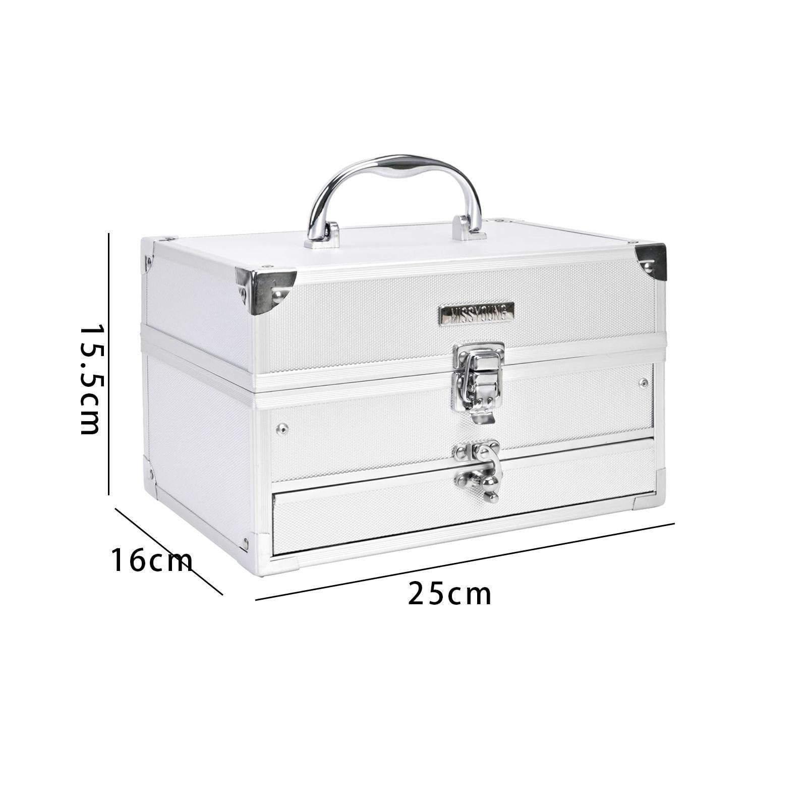 Make-up set mit Lidschatten Palette Kosmetik Koffer Schminkkoffer Und Beauty Case aus Legierung Vielseitige Anwendung für Mädchen Teenager Frauen