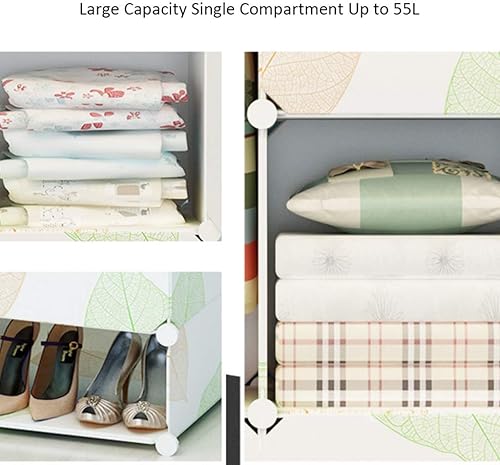 Miniatura 4 de OPIU Armario portátil de almacenamiento simple y moderno de combinación simple, armario de resina de plástico para adultos, armario de montaje de