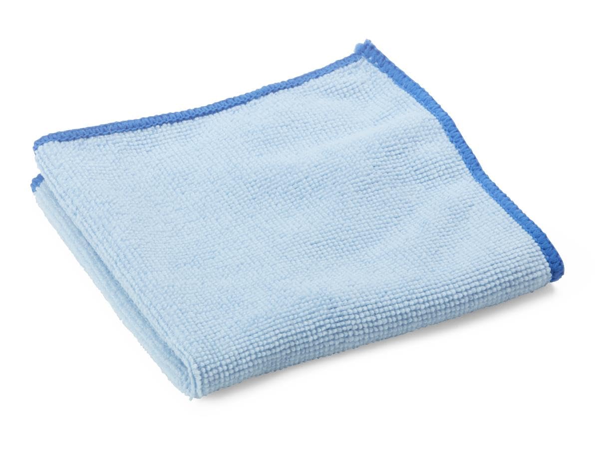 Medline Microfiber Cleaning Cloths 12 x 12 Lightweight Light Blue - Pack of 250