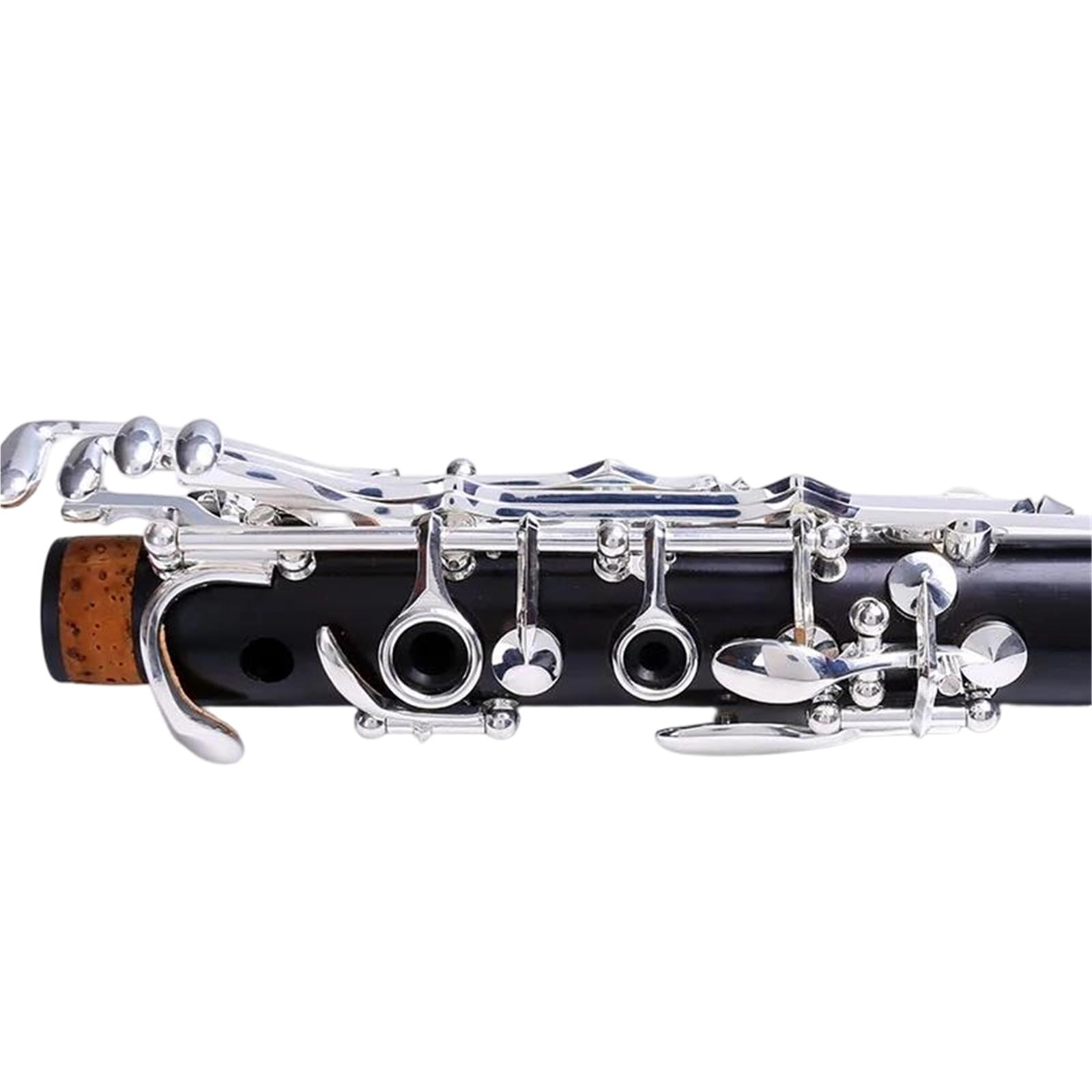 Clarinete De Ébano Profesional Tono Bb 17/18 Teclas Plateado Fácil Tocar(17 keys)