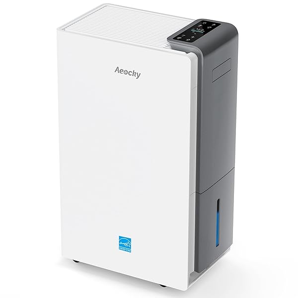 4500 Sq.Ft Most Efficient Energy Star 2025 Dehumidifier,AEOCKY Max 80 Pint/D(Standard 56Pint/D) Smart Compressor Dehumidifier with Drain Hose, Intelligent Humidistat,for Basement,Bedroom,Home,Bathroom