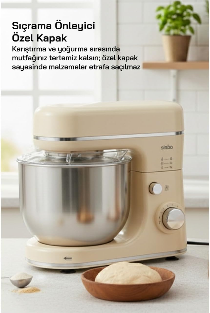 Sinbo SMX-2769 Stand Mixer with splash guard