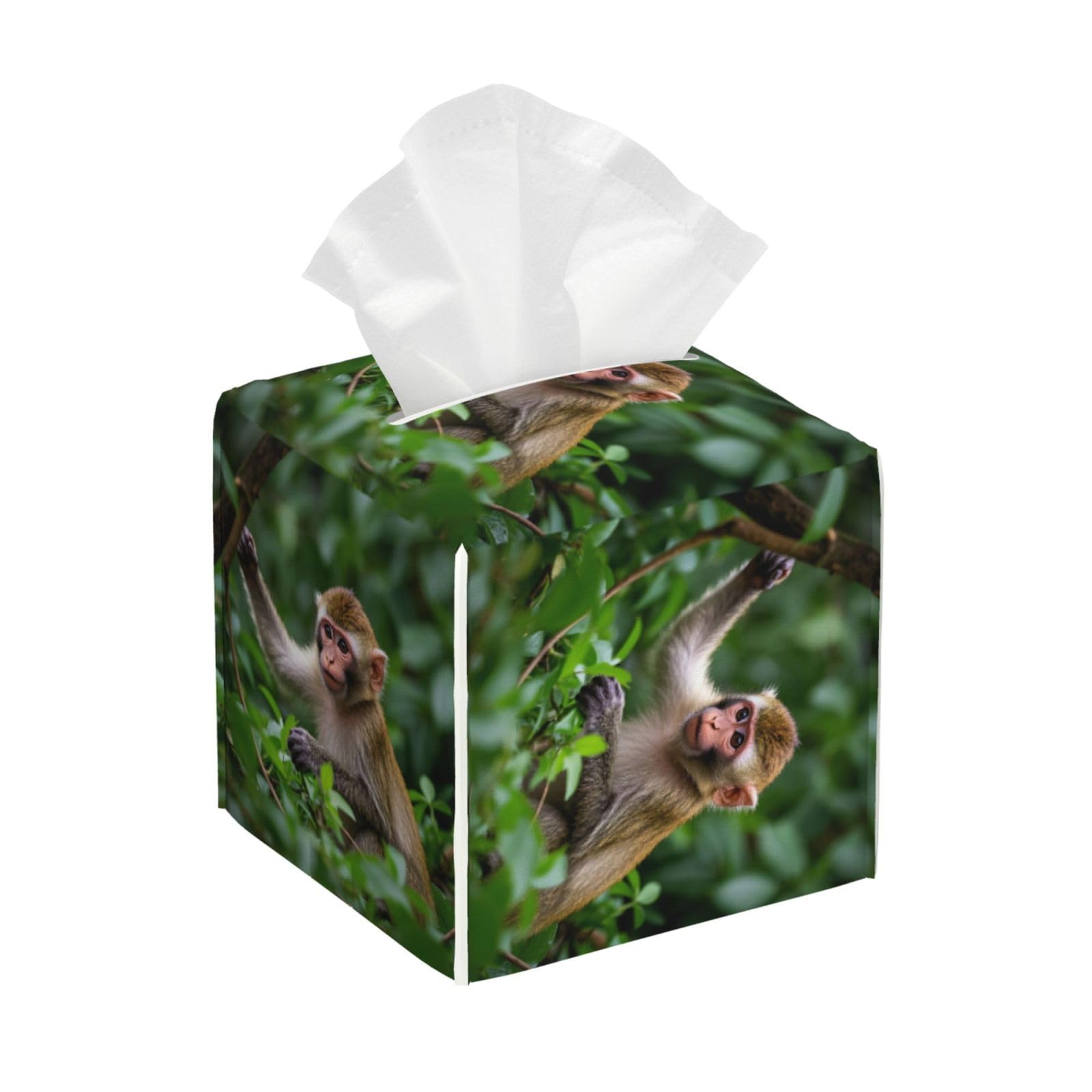 Naughty Monkey Tissue Box Cover Square Cube Boxes