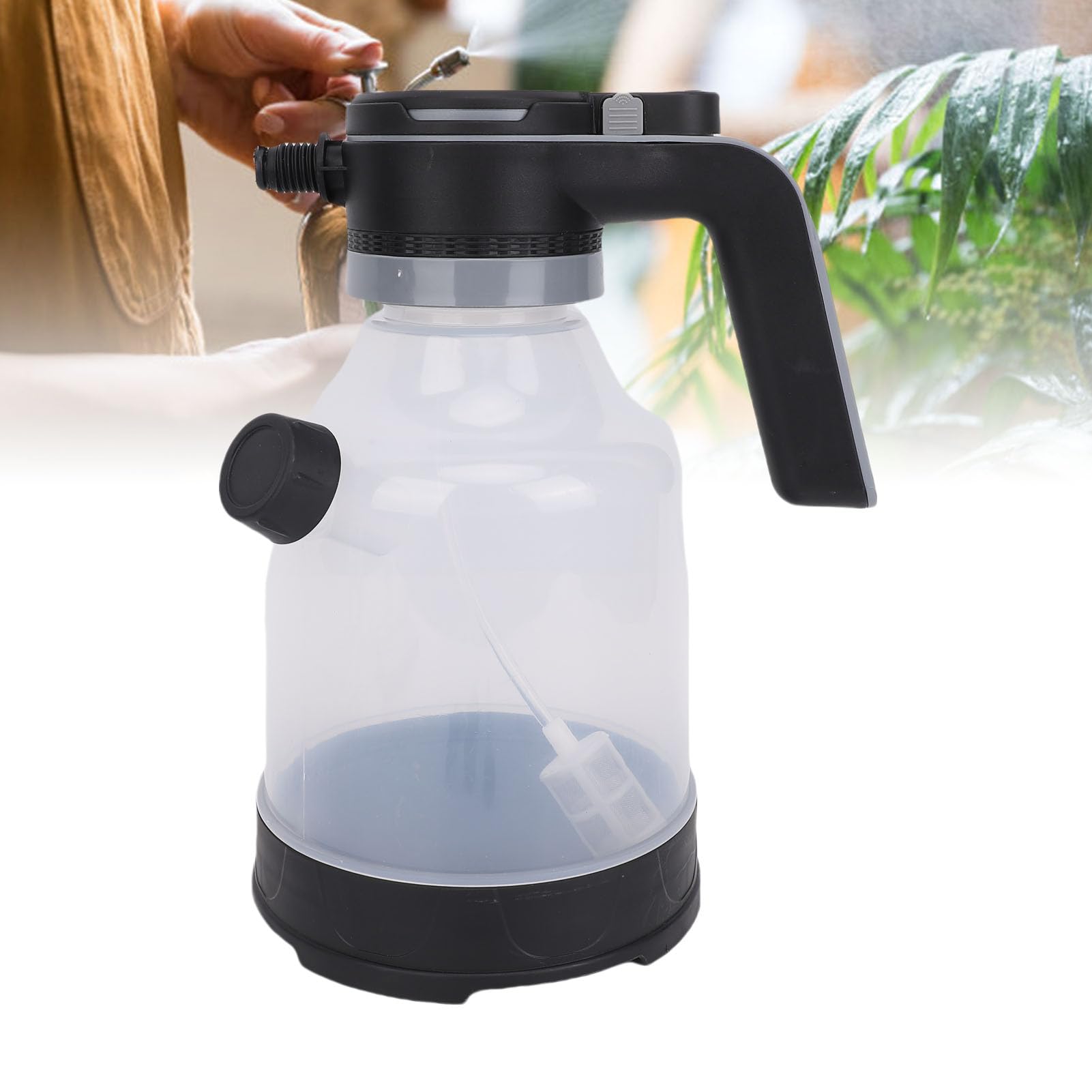 Elektrische Sprühflasche, 3 l, wiederaufladbare, batteriebetriebene Pflanzenflasche mit Verstellbarer Düse für den Innen- und Außenbereich