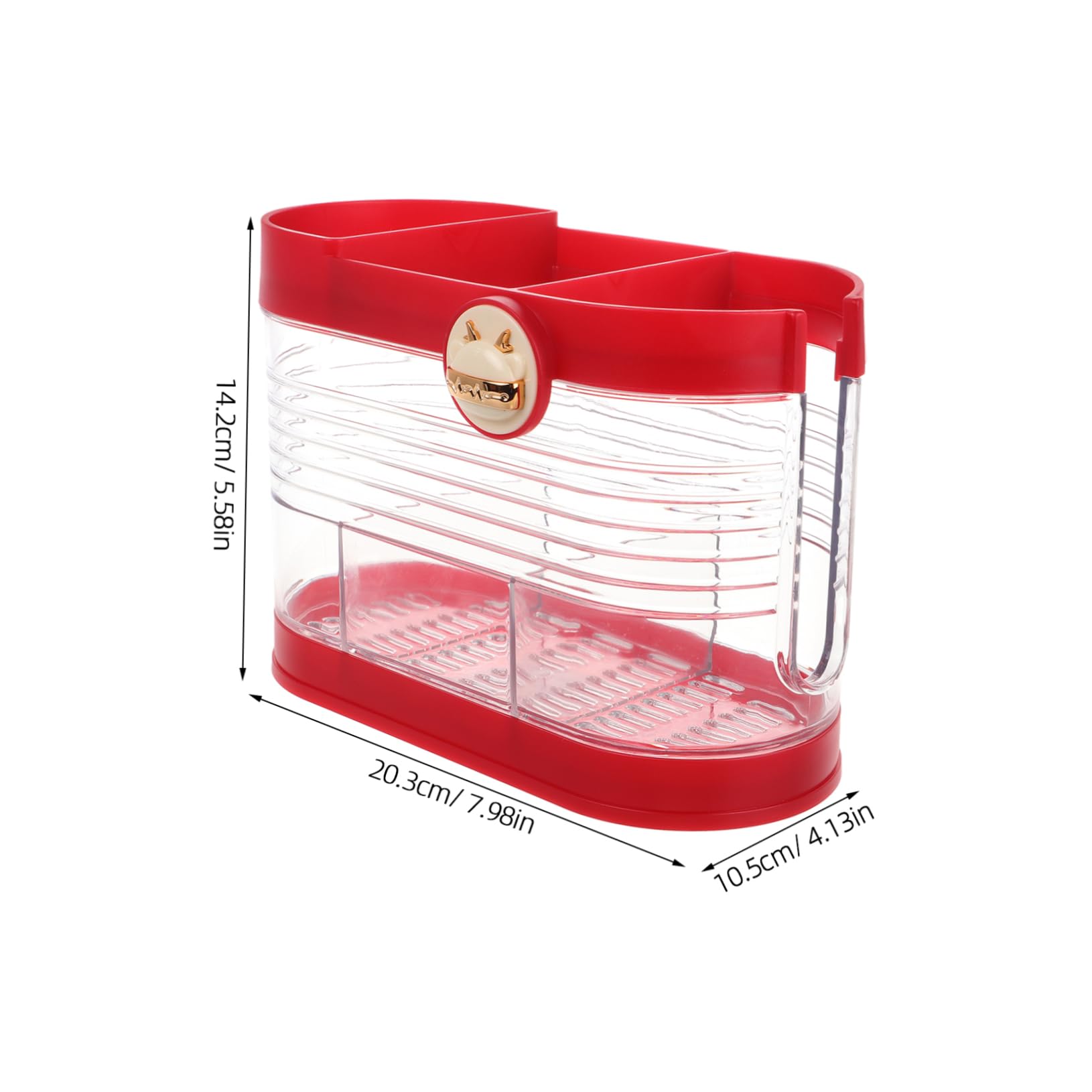 HEALLILY Kitchen Utensils Container Cutlery Drain Rack Organizer Plastic Silverware Holder
