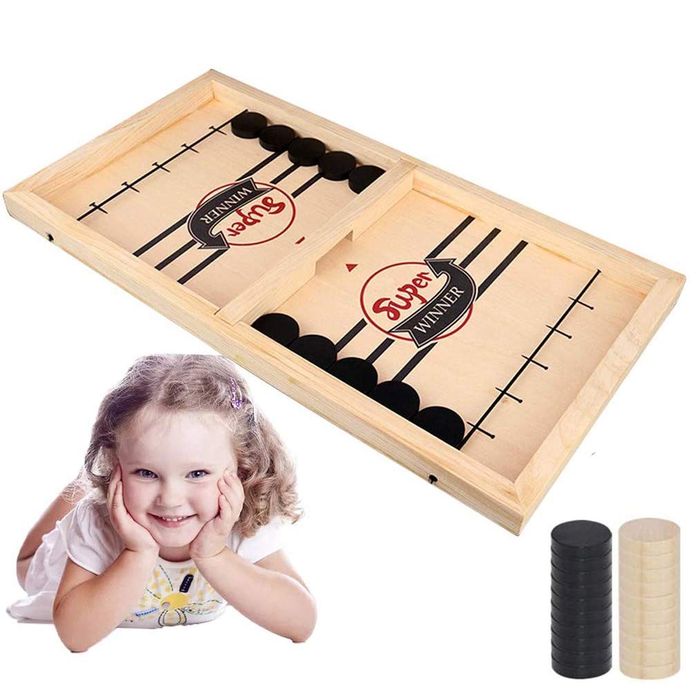 Mustbe Strong Fast Sling Puck Game Paced, Winner Board Games Toys for Kids Parent-Child Interactive Chess Toy Board Table Game