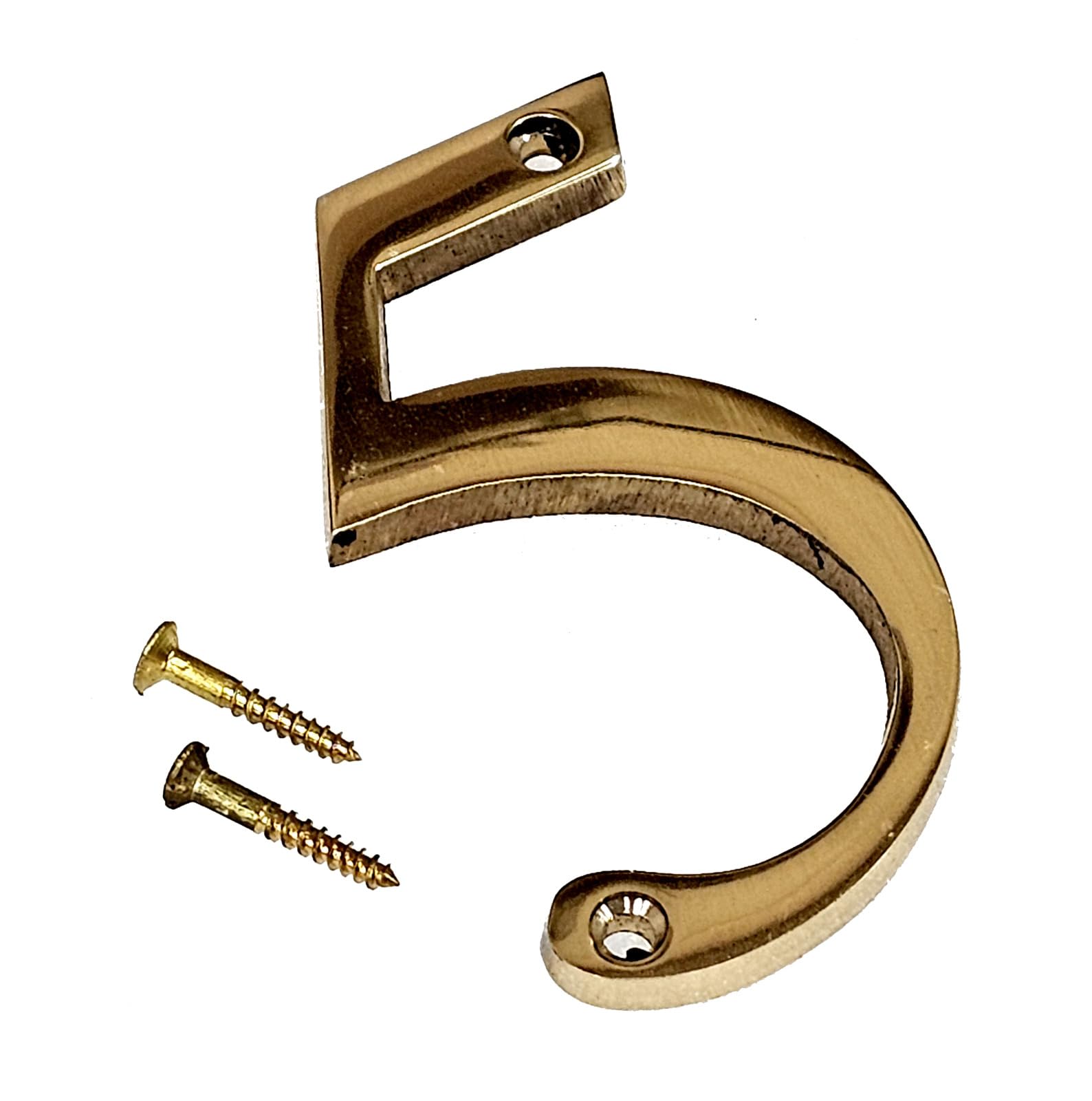 eSplanade 3" Brass House Hotel Door Number Plaque – Numeric Numerical Digit Sign for Home Office Hotel Guest House – Polished Brass Finish with Screws (Number 3) — Amazon image 10