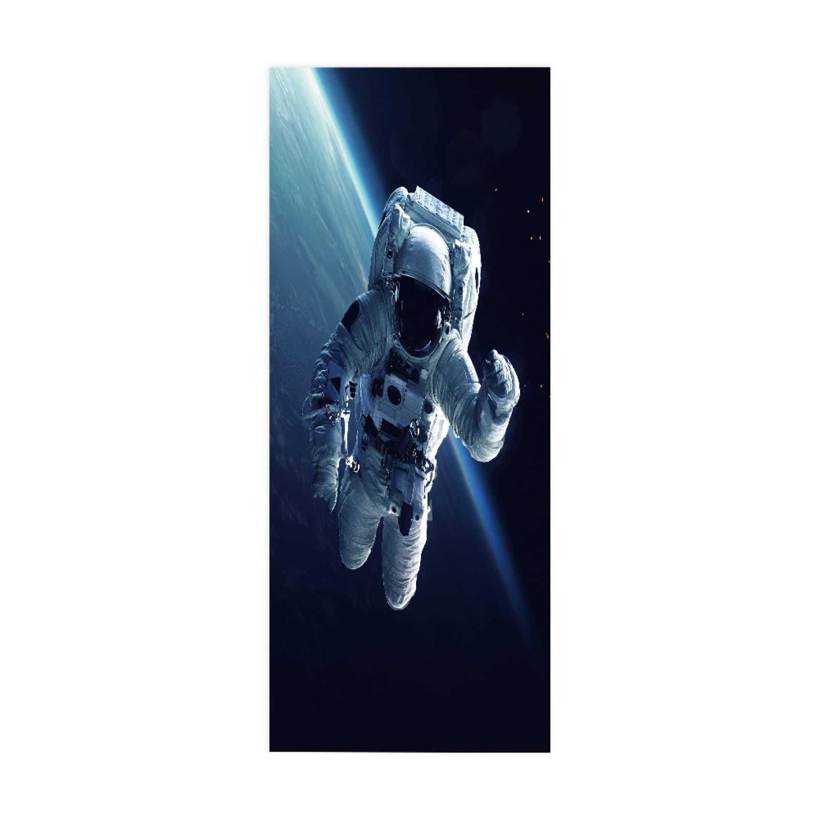 3D Door Stickers Abstract Astronaut Mural Art Sticker Wallpaper Self-Adhesive Decals Removable Vinyl W100 x H215cm
