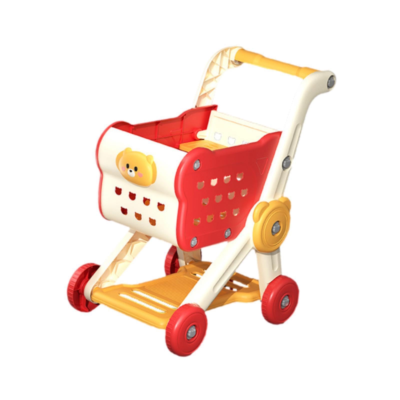 Carrello della spesa Giocattoli per bambini Divertimento educativo Mini carrelli della spesa Esperienza di stoccaggio interattiva Carrello a mano del
