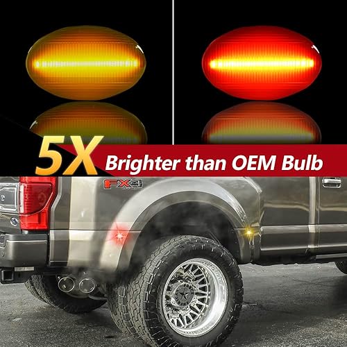 Miniatura 2 de NEIFILES 4 luces LED laterales compatibles con Ford F350 F450 Super Duty 2011-2018 luces de parachoques delanteras y traseras dobles