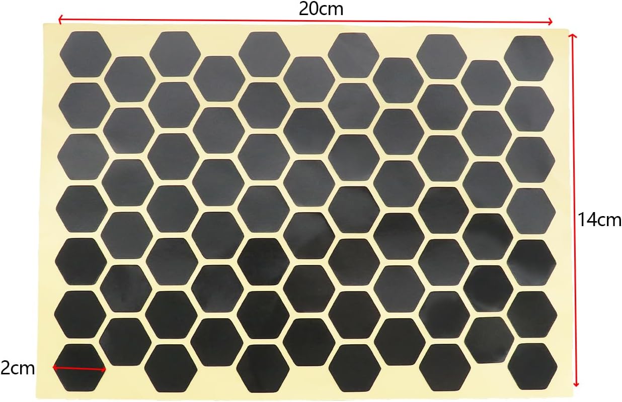 72pcs High Visibility Reflective Stickers Kit Honeycomb Kit Decals Reflector Universal Safety Decals for Car Bike Motorcycles Helmets Black