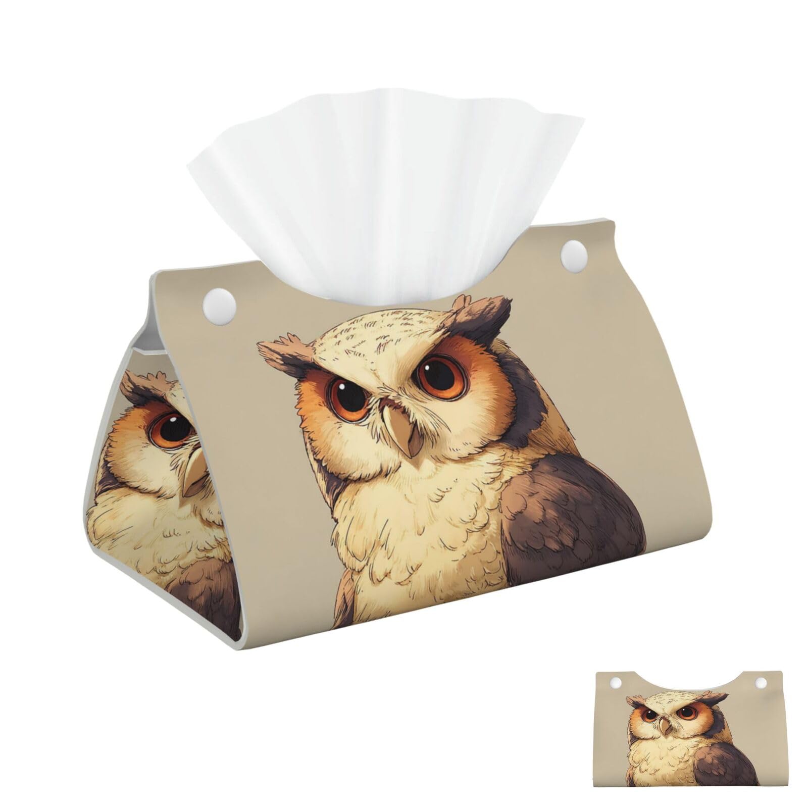 Anime Owl Tissue Box Cover Square Cube Boxes