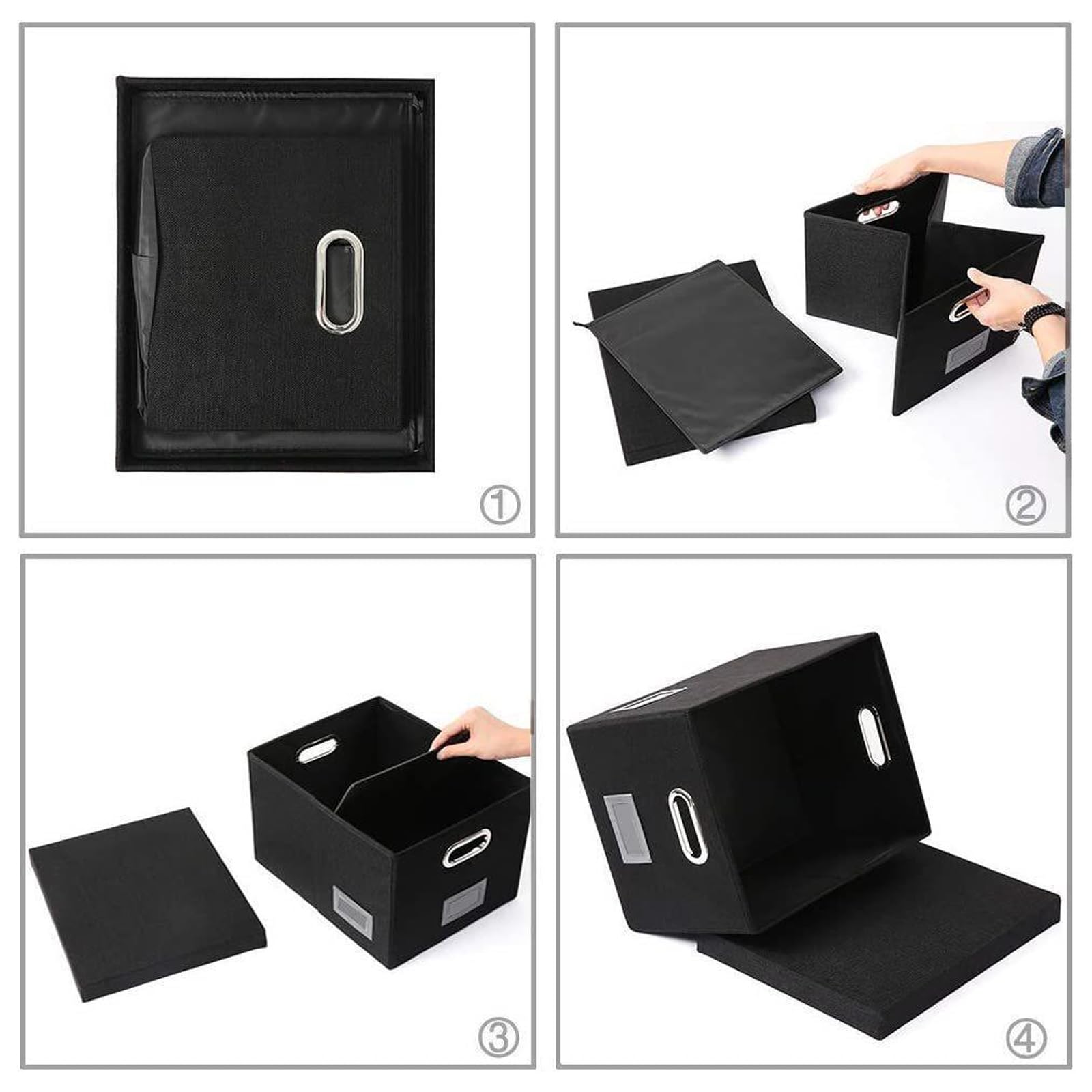 Design Pieghevole per Piccoli spazi Organizzatori File in Tessuto capacità Porta File Permanente in Tessuto
