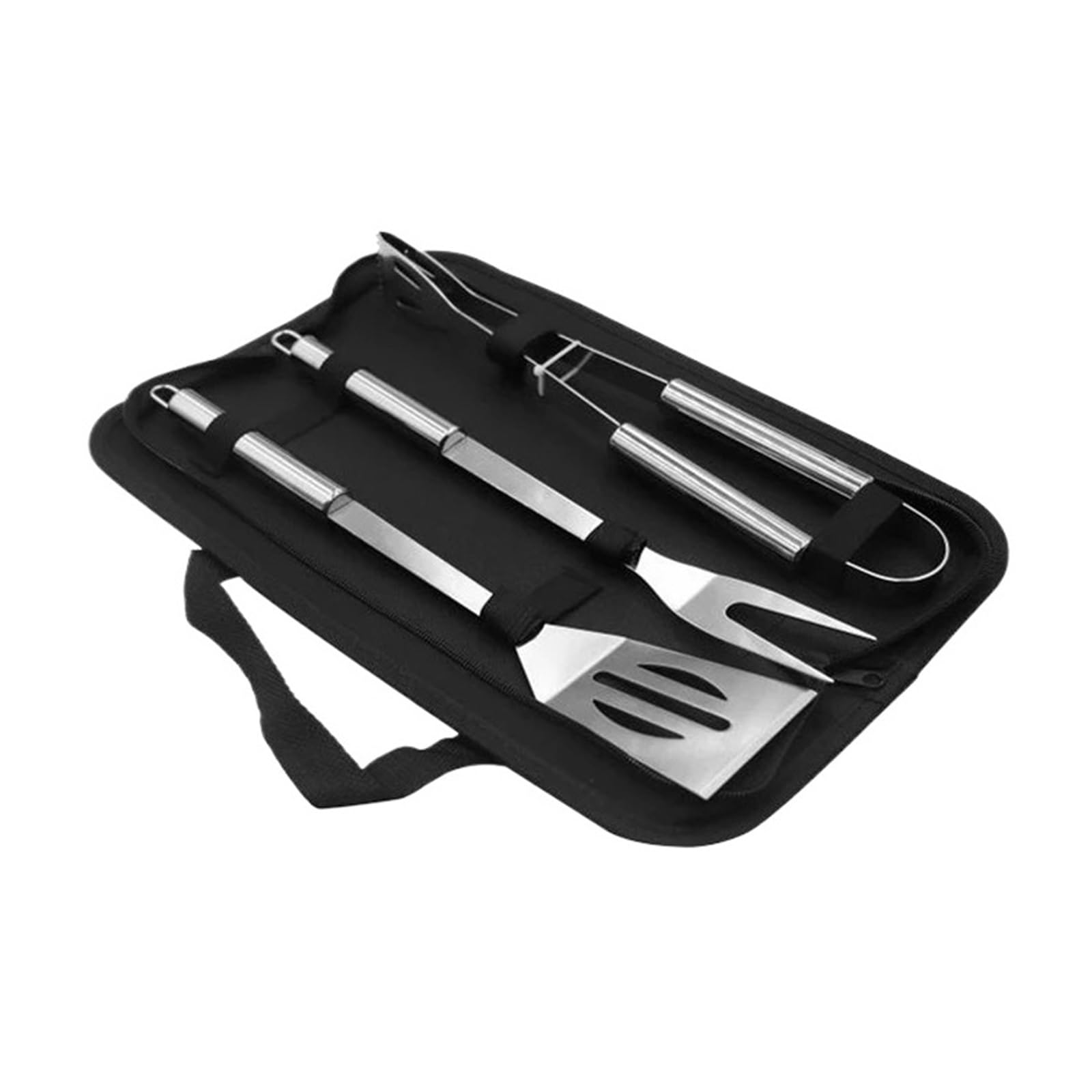 Ensemble d'accessoires for Barbecue, Kit d'ustensiles en Acier Inoxydable avec Sac, Outils Pratiques Portables for l'extérieur(3 Pieces Set)