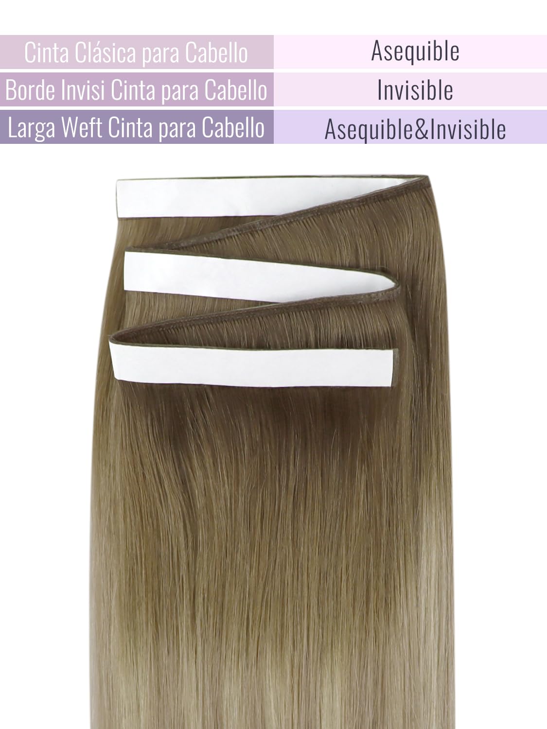Fshine Extensiones Adhesivas Pelo Natural Extensiones de Cabello 14 Pulgadas 35CM 50g Rubio Dorado Highlight Rubio Claro 20PCS Cabello Humano Color 16P22 Color 16P22 — view 59