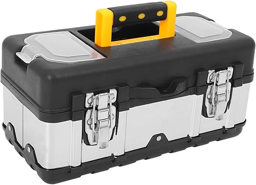Stainless Steel Lockable Toolbox Portable Capacity Organizer Case for Travel Outdoor Use Rugged Storage Box for Crafts Electricians and Jobsite Tools disponible en Yaxa Guatemala