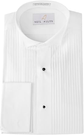 Tuxedo Shirt 100% Cotton Wing Collar with French Cuffs