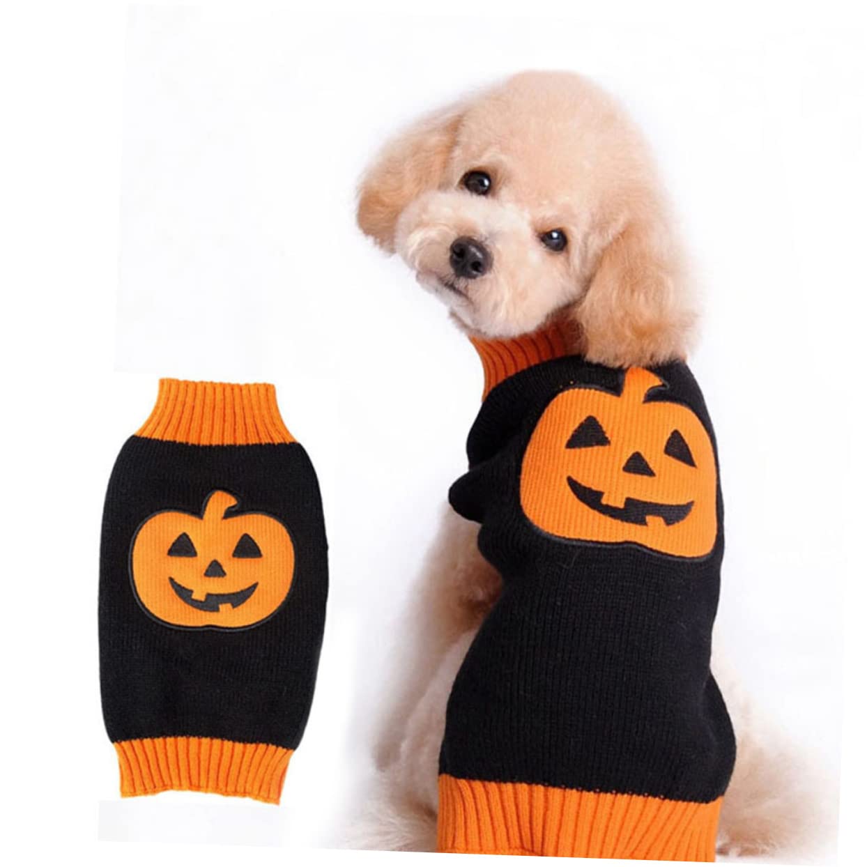 minkissy 3 Piezas suéter de Cachorro suéter de Cuello para Perros Suministros para Mascotas de Halloween Abrigo de Perro Vestidos pequeño Perro pequeño para Mascotas Jefe Ropa