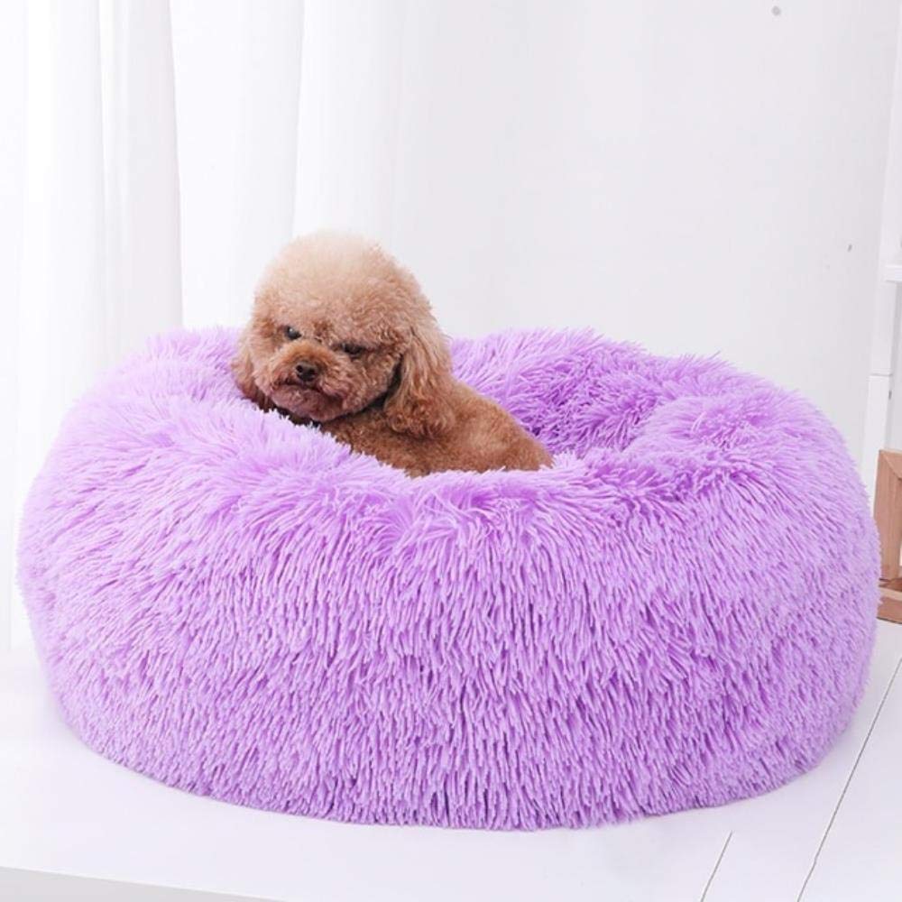 Kennel Pet Mat panier violet XL grand lit rond pour chien et chat