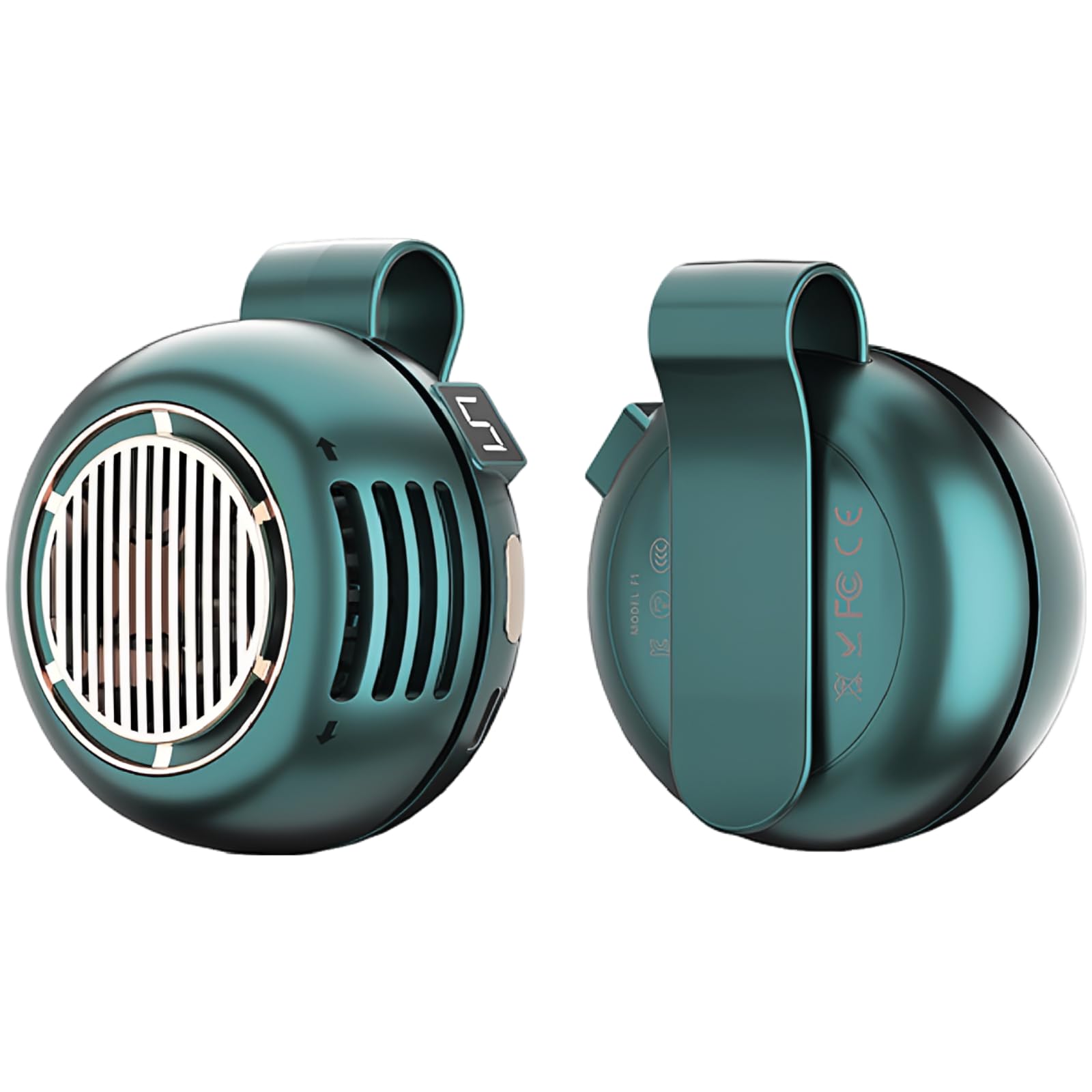 Mini ventilador de cintura sin aspas recargable para refrescarse manos libres