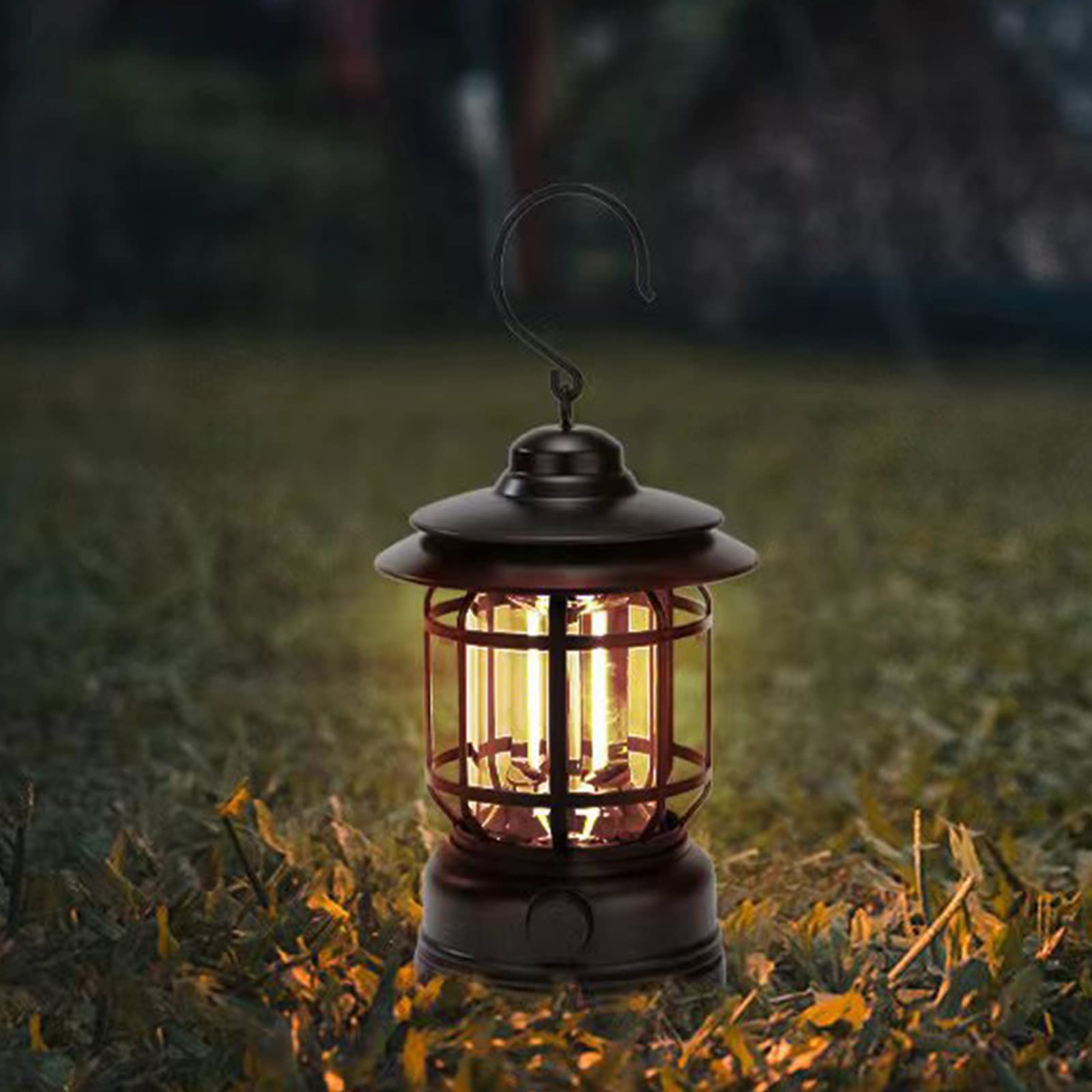 BOSUGE, LED-Campinglaterne, dimmbares Retro-Campinglicht, wiederaufladbare USB-Hänge-Campinglampe, tragbares wasserarmes Outdoor-Zeltlicht for Ausfälle beim Camping Hikin