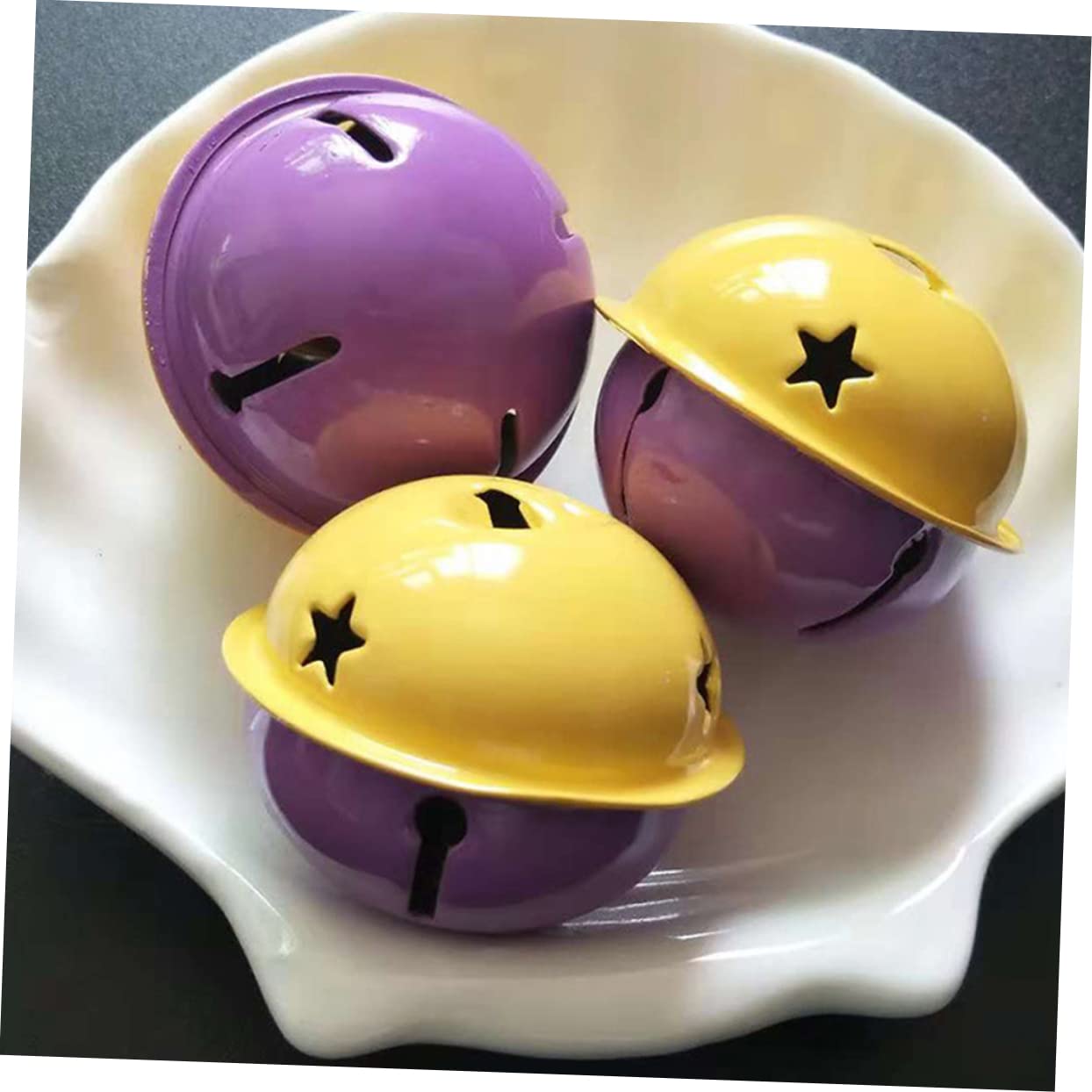 HOODANCOS Metal Pet Bells DIY Craft 20pcs Decorative Bells Large Holes for Christmas Decor