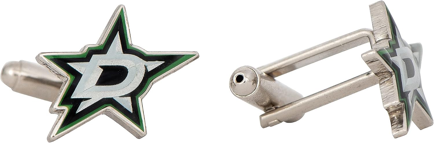 Desert Cactus Dallas Stars Cufflinks - Official NHL Team Logo National Hockey League Formal Wear Jewelry (Cufflinks)