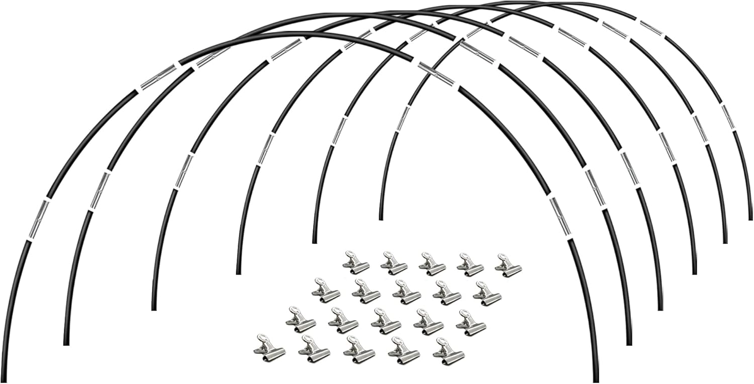 BOXTAND 6 Sets Greenhouse Garden Hoops Grow Tunnel, 7ft