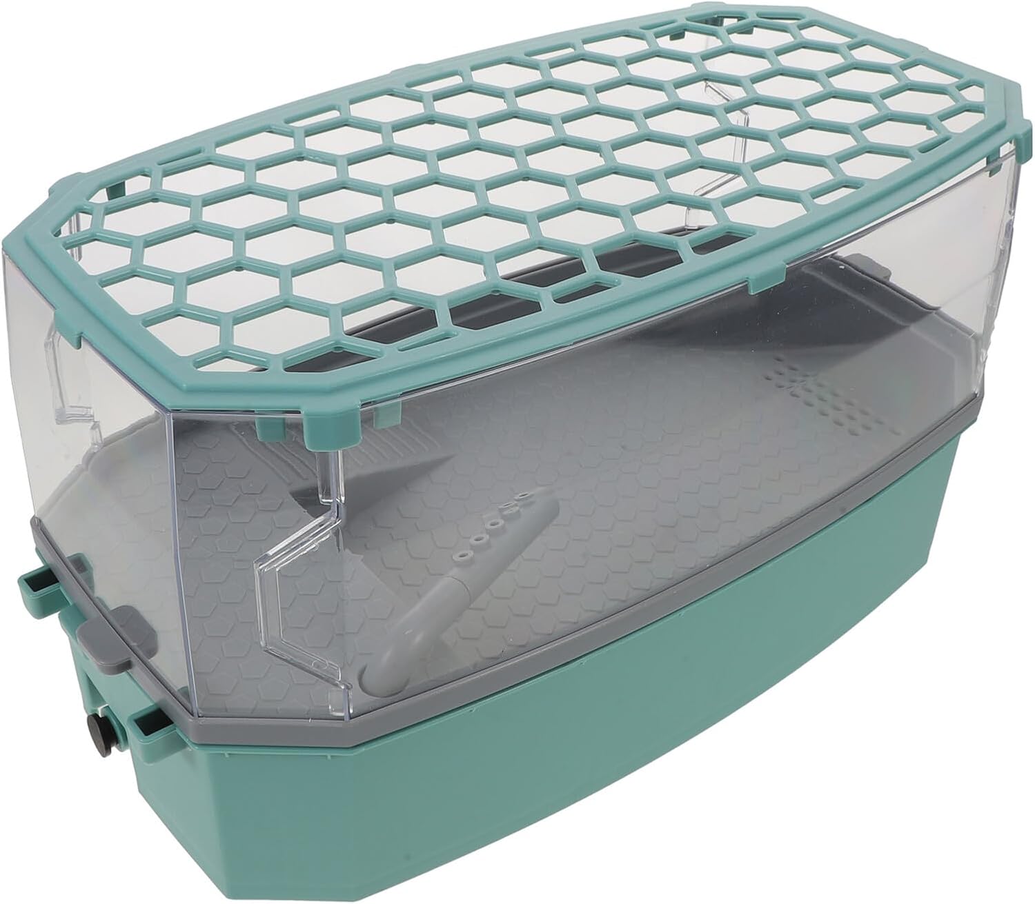 VICASKY Turtle Tank Habitat with Lid and Basking Platform Small Blue Plastic Reptile Enclosure for Home Use Turtle Breeding Aquarium