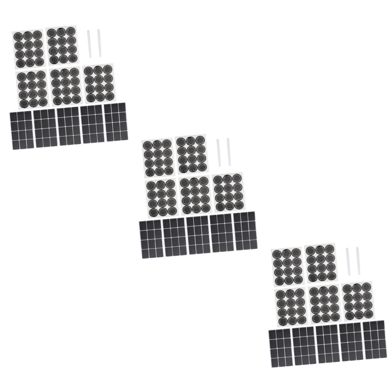 DOITOOL 3 Sätze Tafelaufkleber preisschild slico stickers stickers kindeküche aktenordner org runde etikettenaufkleber Verpackungsetiketten Unterrichtsvorräte Kupferplattenaufkleber Black